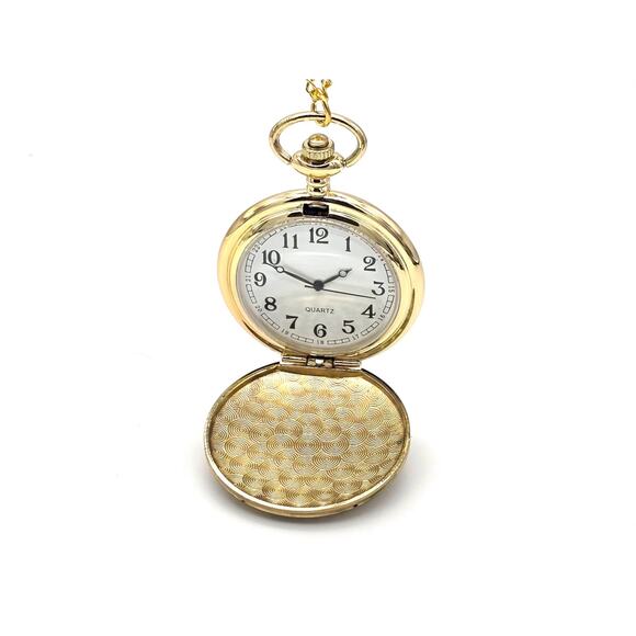 Honeybee Pocket Watch – Gold Finish, Crystal Accents, Nature-Inspired Bee Gift - Picture 8 of 11